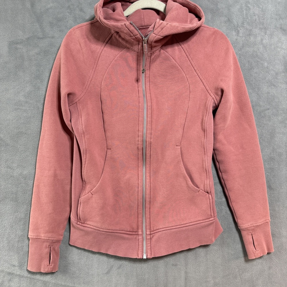 Lululemon Women's Scuba Pink Hoodie Full Zip Women's Size 6  Sport Comfort